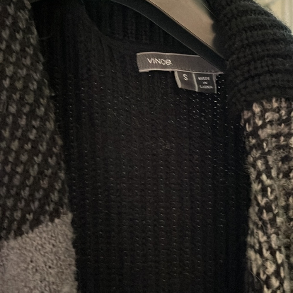 Vince Graphic Textured Sweater Cardigan Coat, small - Picture 3 of 3